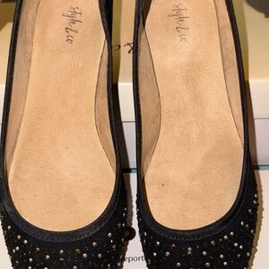 Style & Co. Black Studded Flats
